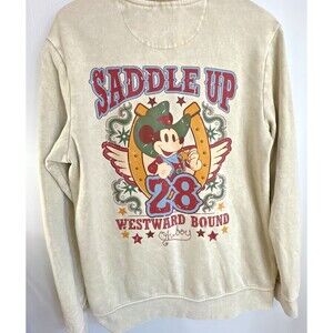 Mickey Mouse Jacket  Mens Large Saddle Western Bound 28 zip Disney  Our Universe